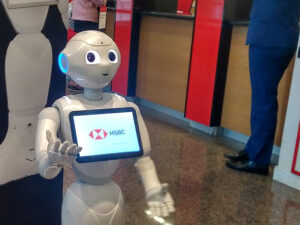 Robot staff member arrives at HSBC Bank Canada