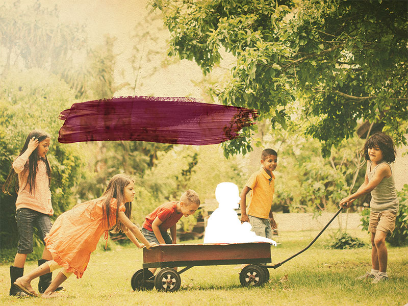 old photo showing a missing person