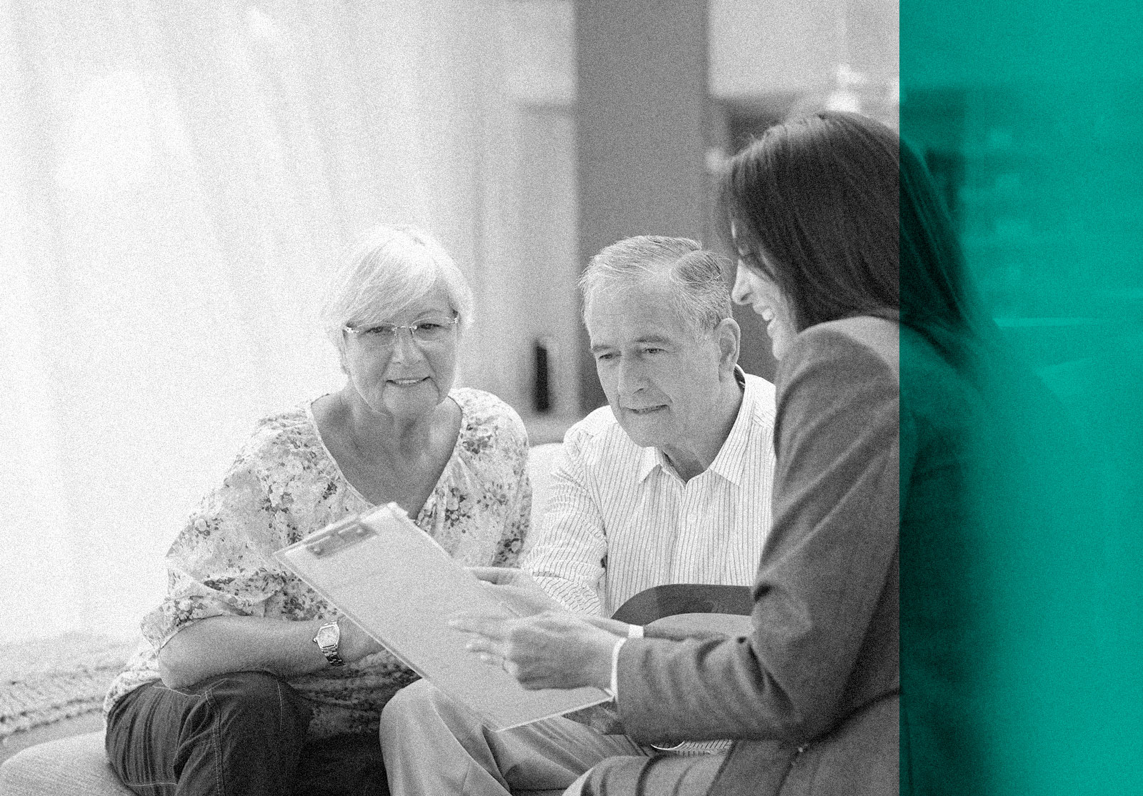 Advisor meeting with clients