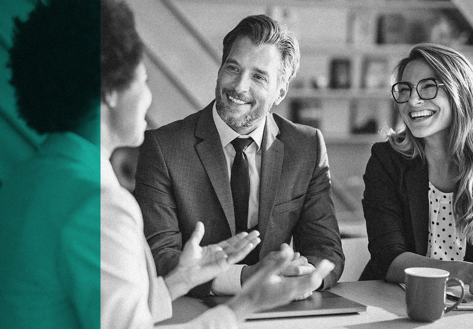 Advisor meeting with clients