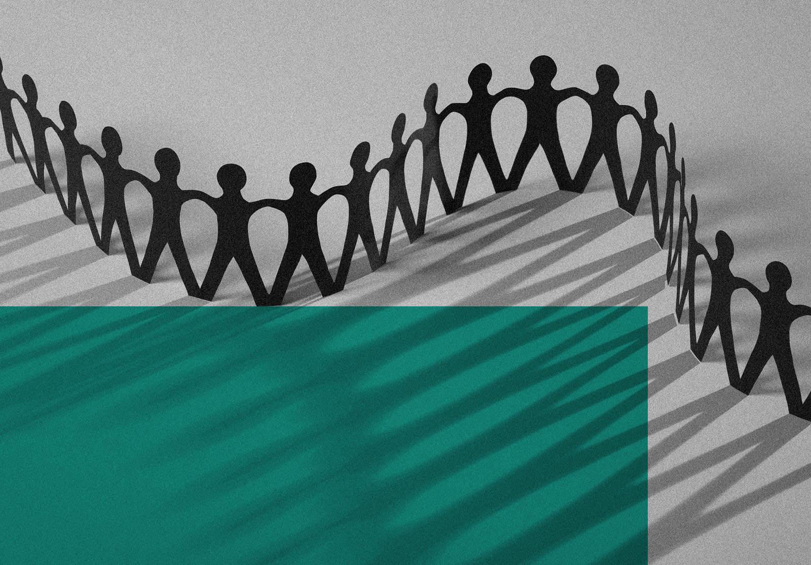 Paper Men Joining Together As Team, Union, Family or Network