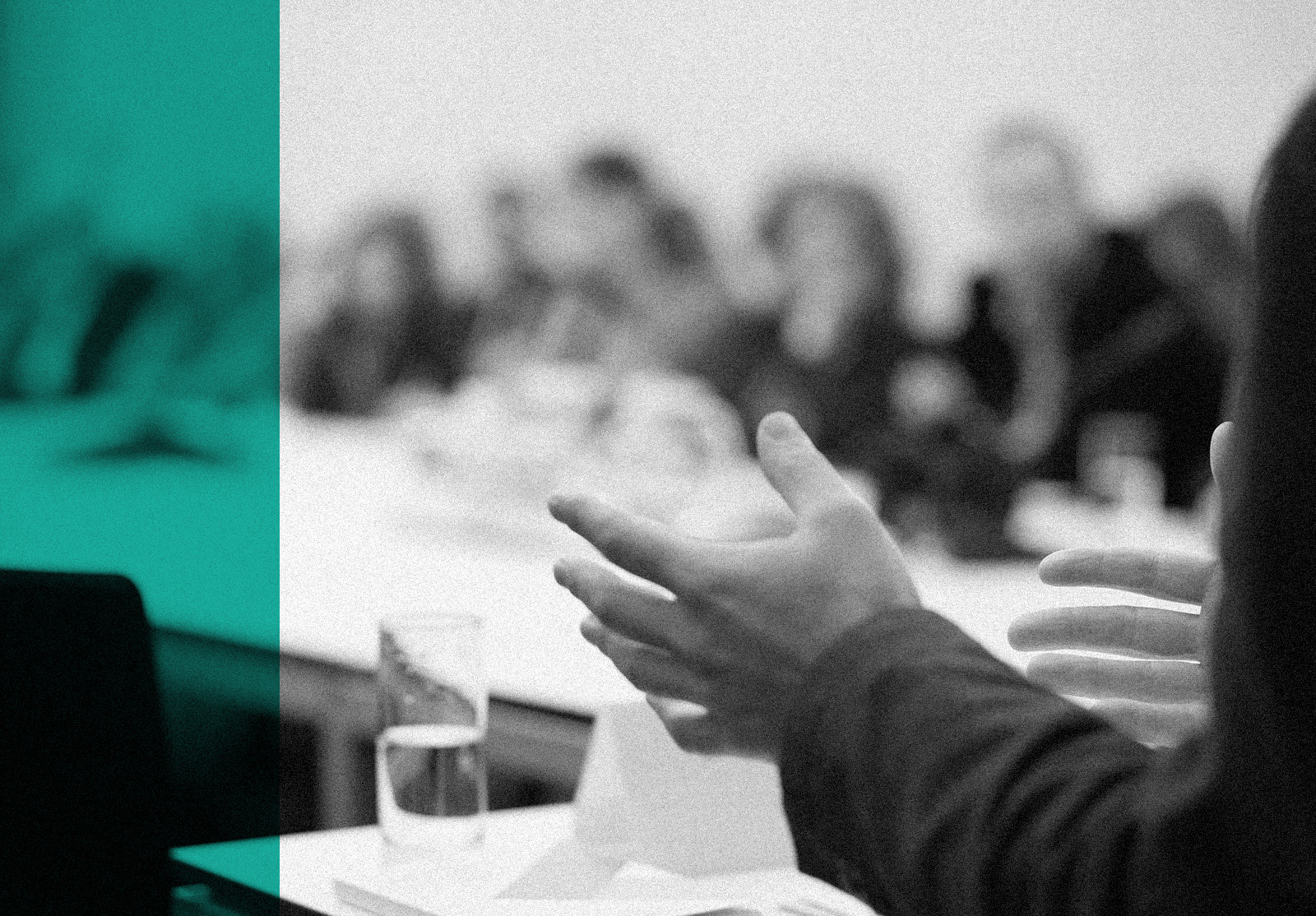 Man having presentation at seminar