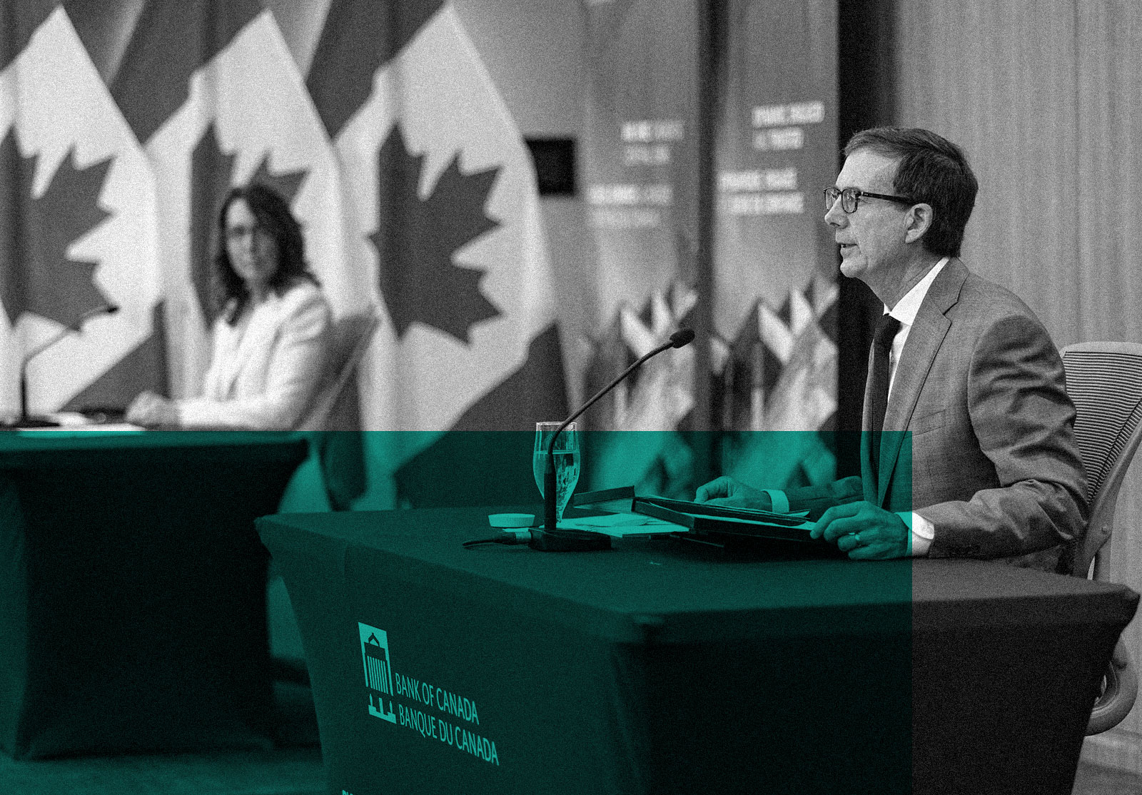 Bank of Canada Governor Tiff Macklem and Senior Deputy Governor Carolyn Rogers