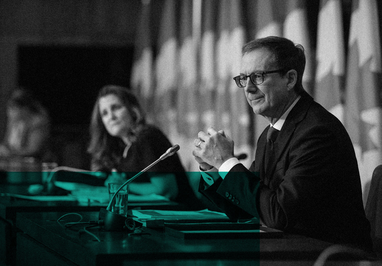 Bank of Canada Governor Tiff Macklem with Chrystia Freeland