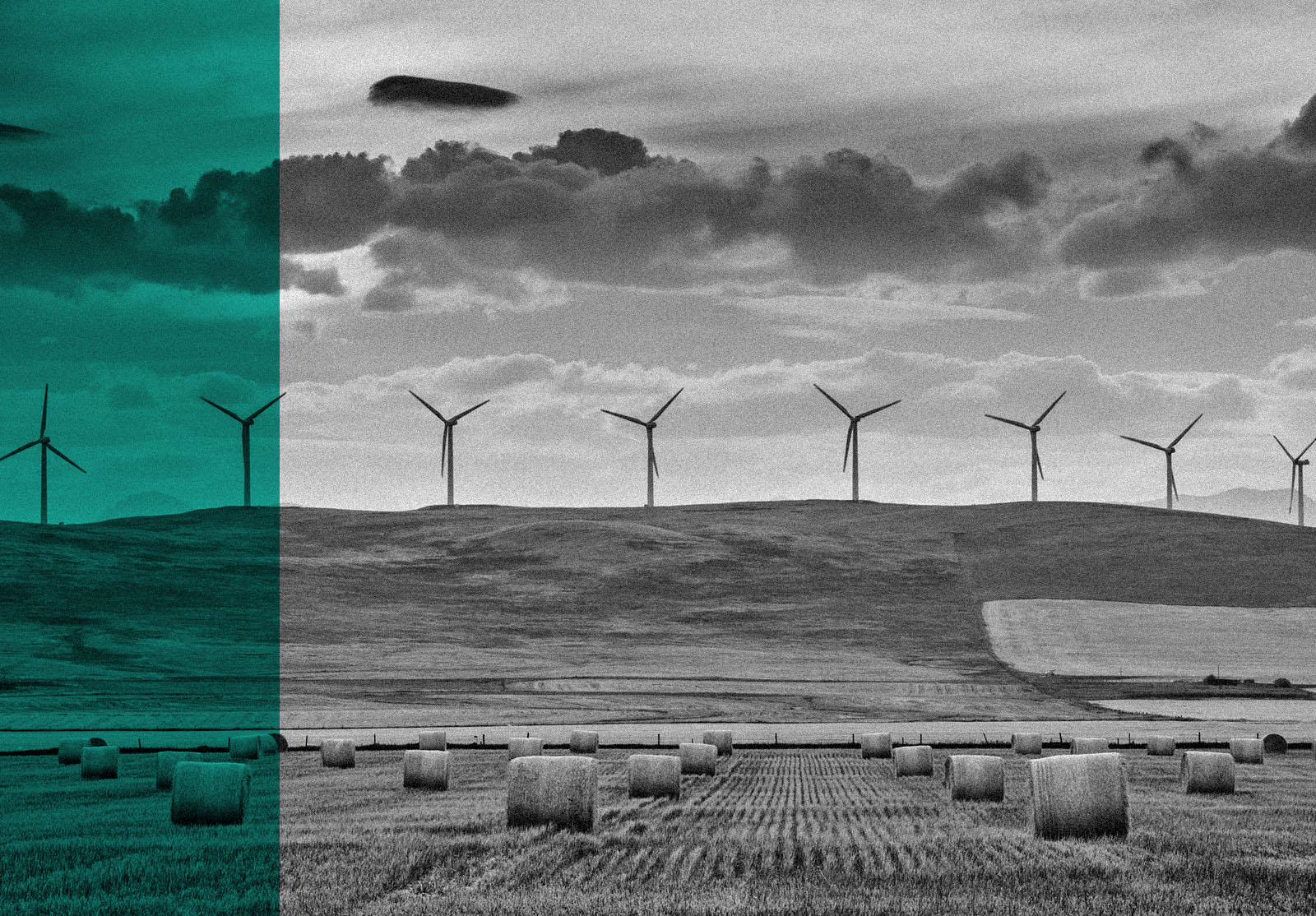 Windfarm in rural Alberta Canada