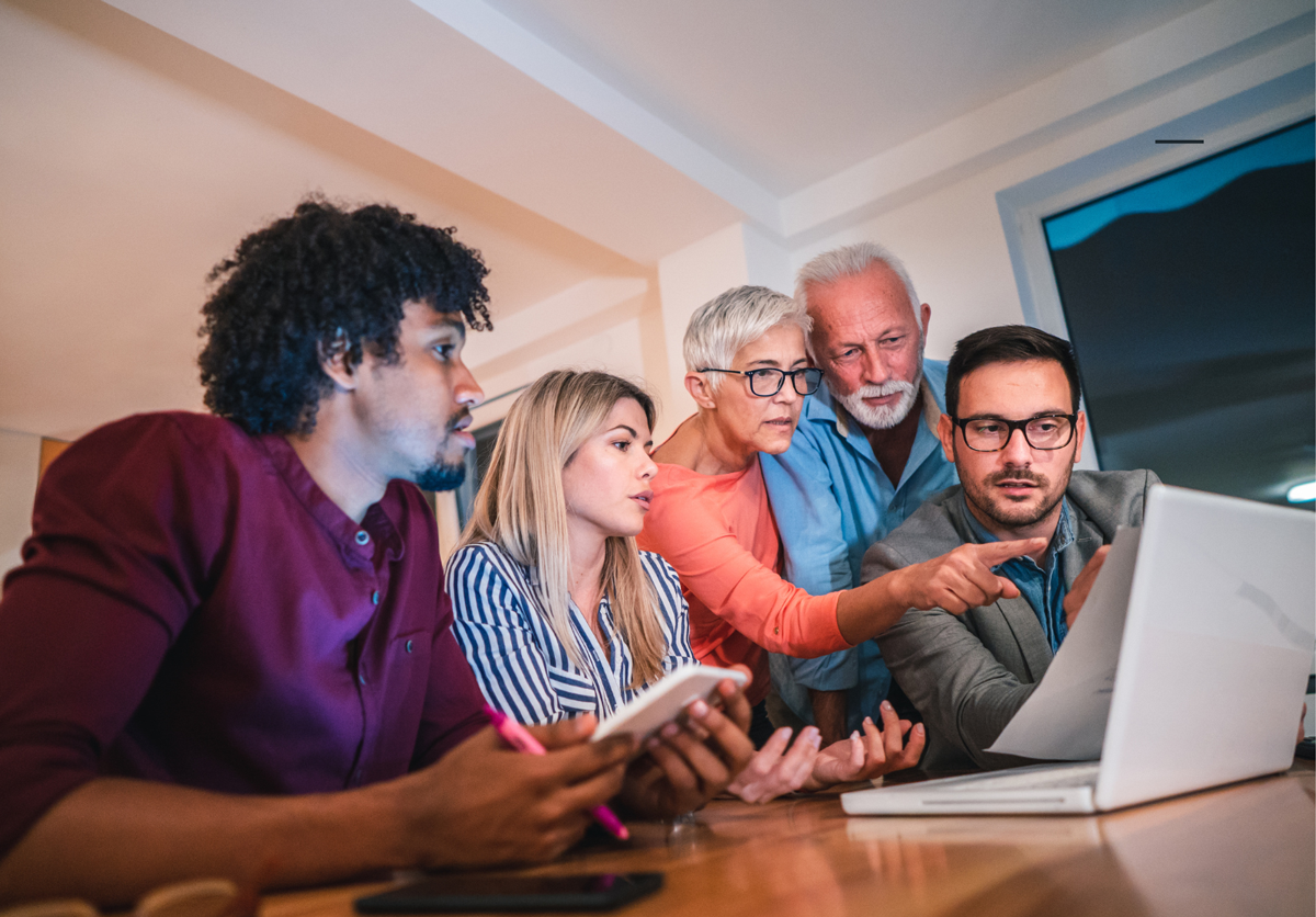 Parents and their children talking with their financial advisor about estate planning at home