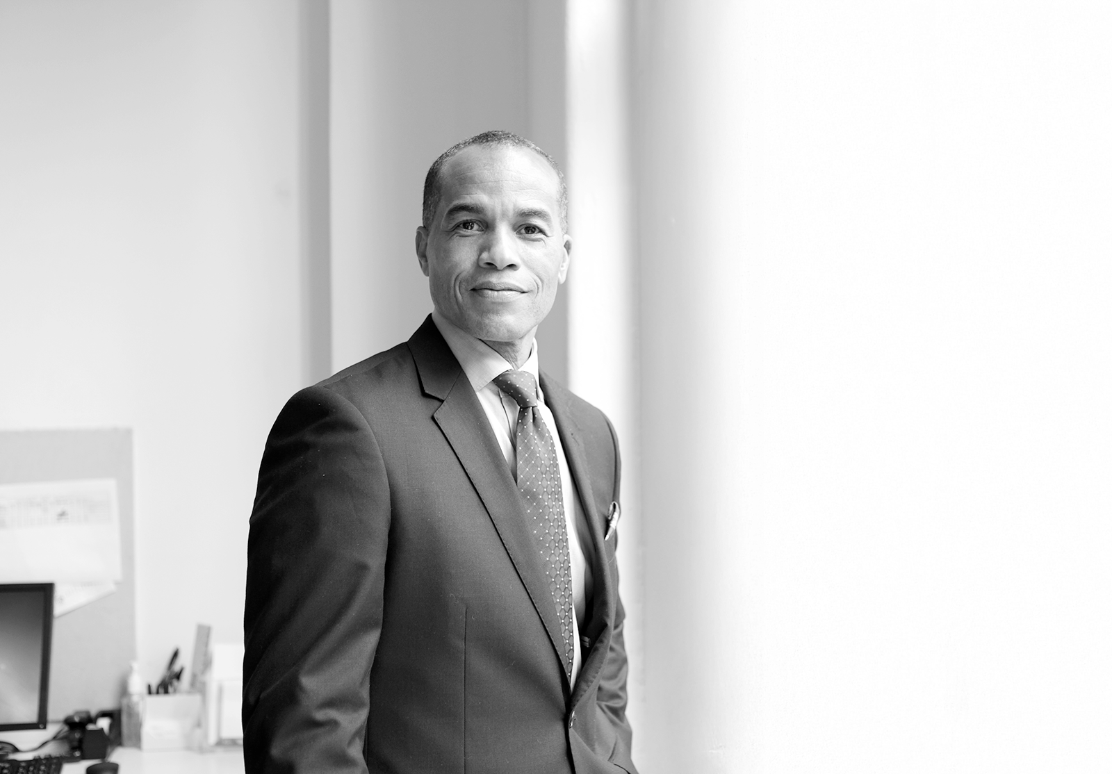 Portrait of confident businessman in office