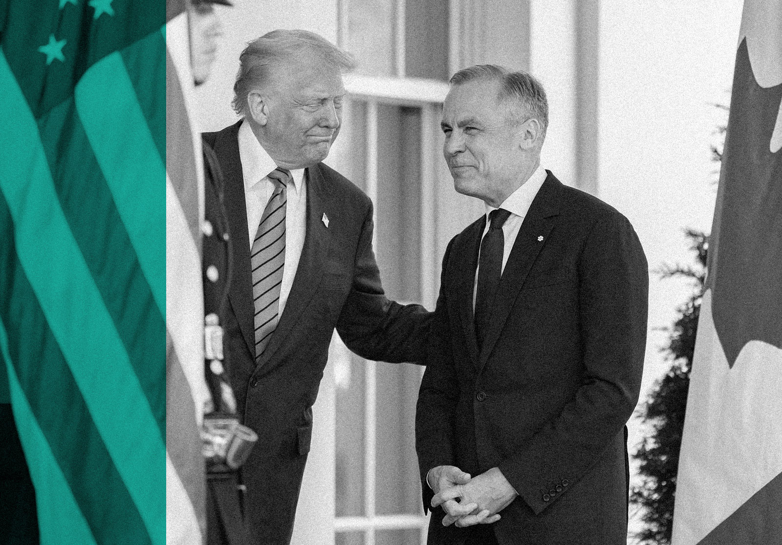 U.S. President Donald Trump with Canada's Prime Minister Mark Carney