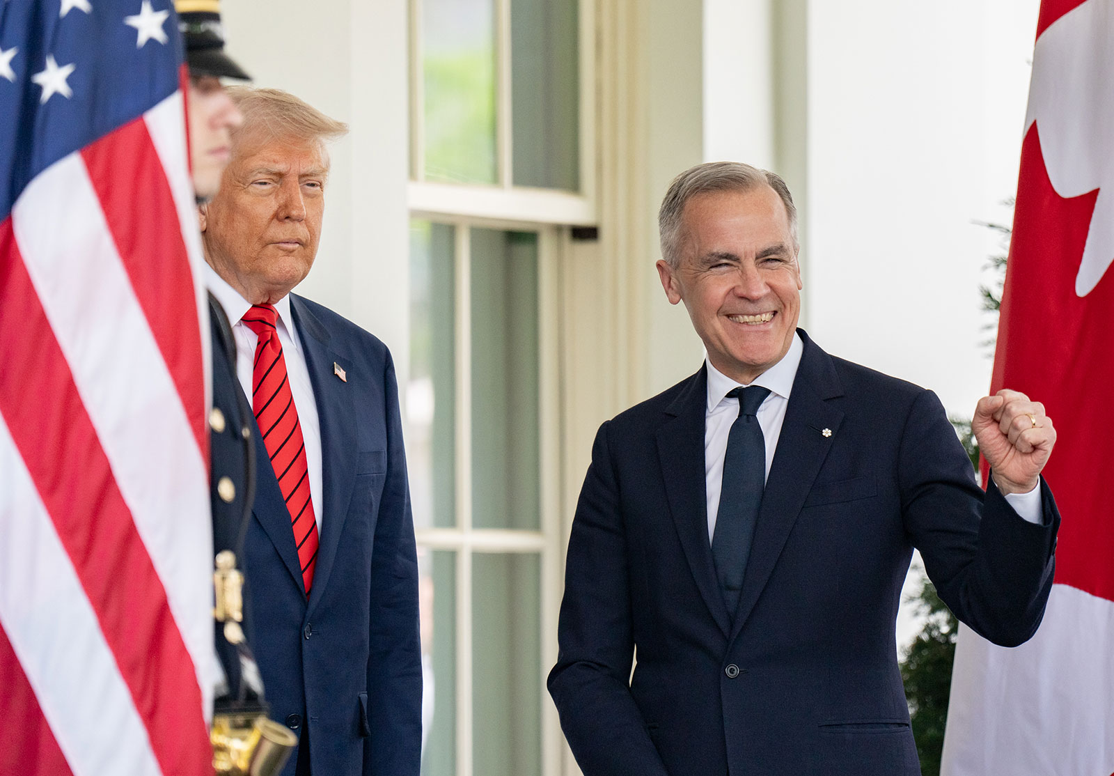 Canadian Prime Minister Mark Carney with U.S. President Donald Trump