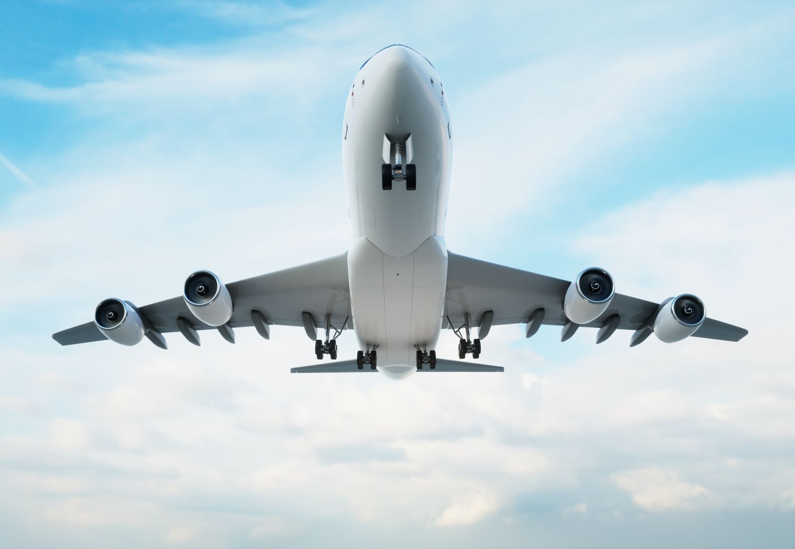 Airplane flying overhead