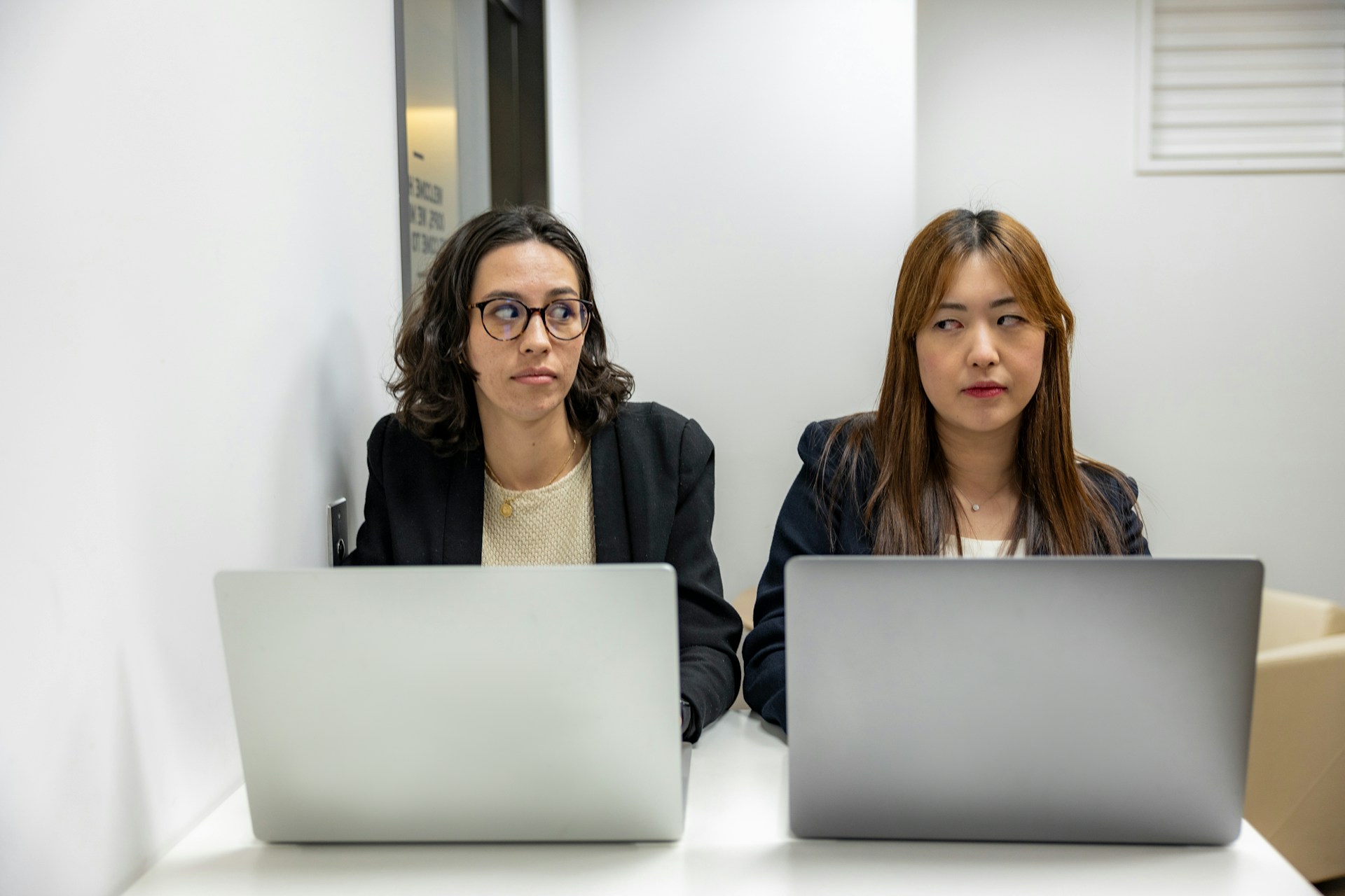 Two women at computers